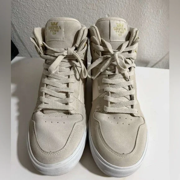 Supra Men's Cream High-Top Sneakers - Picture 4 of 6